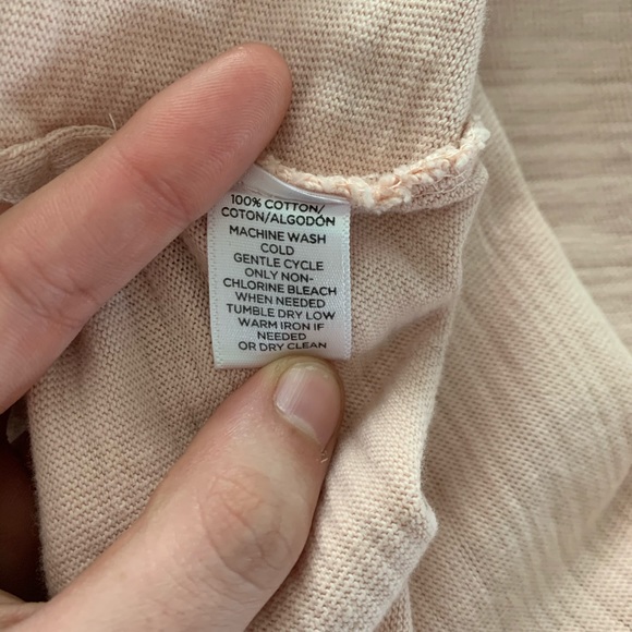 LOFT Long Sleeve Tie Cuff Pink Blouse XXS - Picture 6 of 6